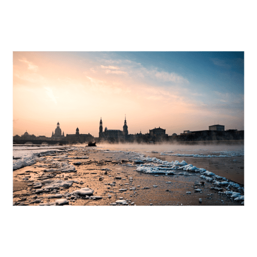 Alu-Dibond (00194) Dresden Skyline im Winter