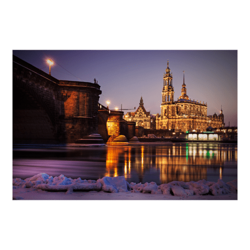 Alu-Dibond (00195) Hofkirche Dresden im Winter