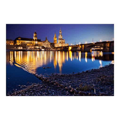 Acryl Board (00205) Altstadt zur Blauen Stunde