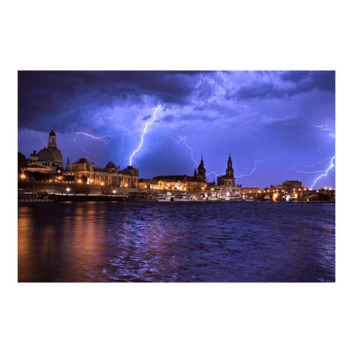 Acryl Board (00214) Gewitter über Dresden