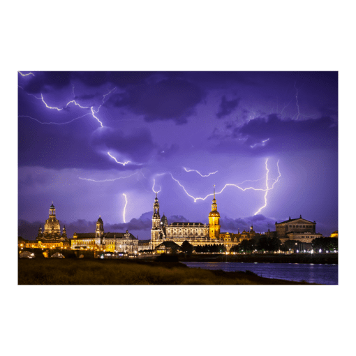 Acryl Board (00264) Gewitter über Dresden