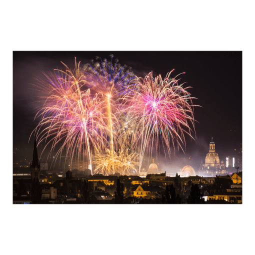 Acryl Board (00265) Feuerwerk über Dresden
