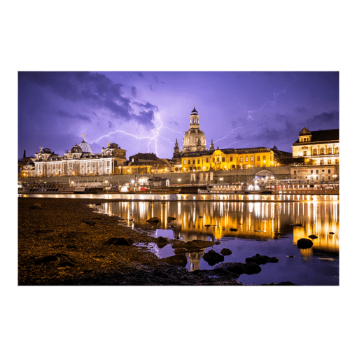 Acryl Board (00291) Gewitter über Dresden