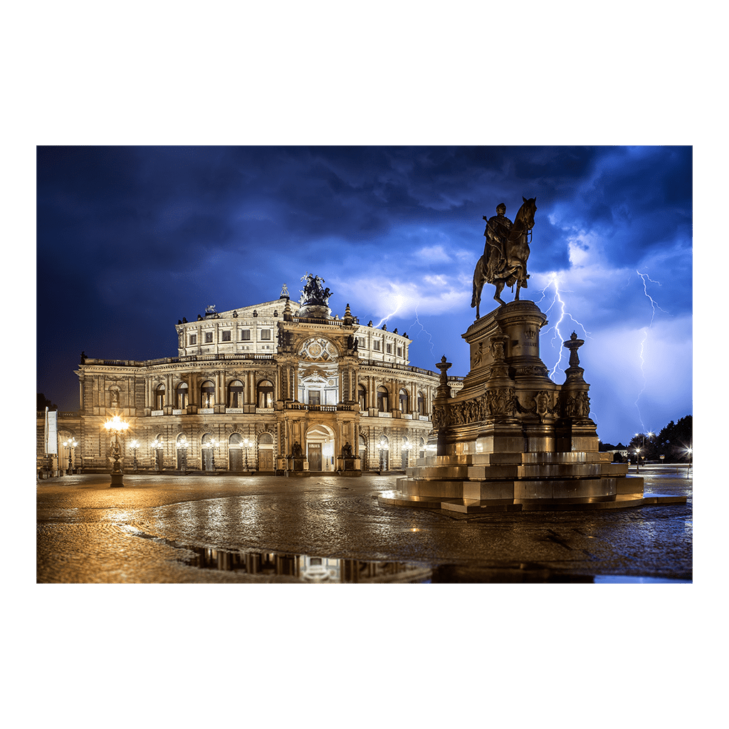 Fotoabzug (00325) Theaterplatz Gewitter