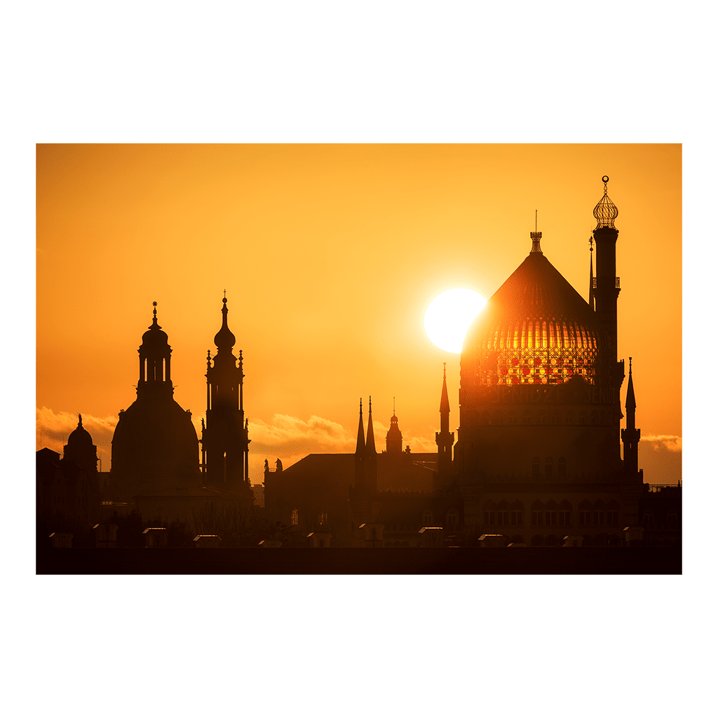Alu-Dibond (00347) Sonnenaufgang in Dresden