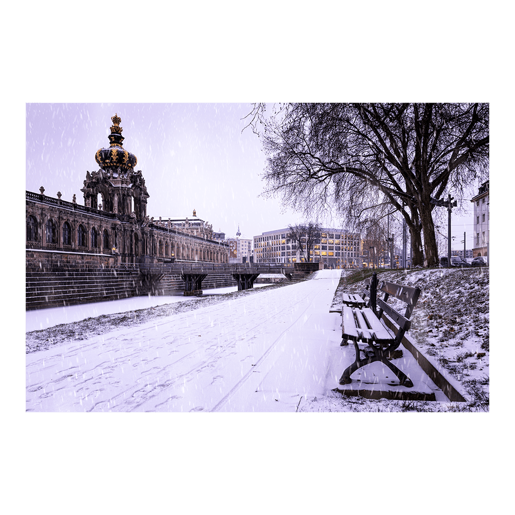 Fotoabzug (00350) Dresdner Zwinger im Winter