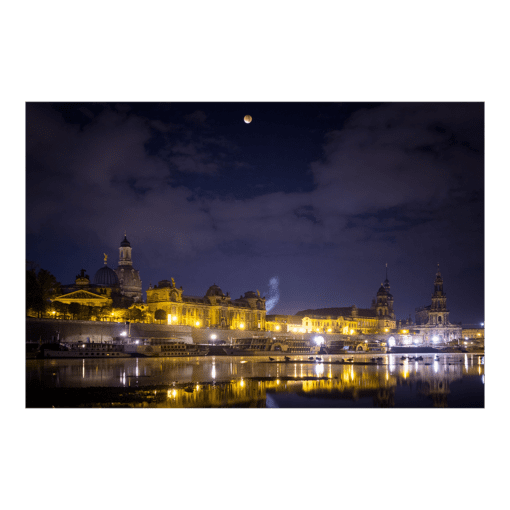 Acryl Board (00351) Dresden Skyline Mondfinsternis