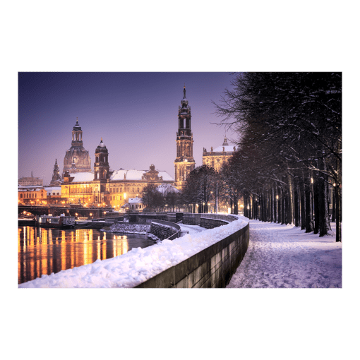 Acryl Board (00353) Dresden Skyline im Winter