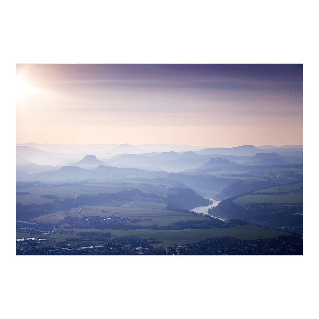 Fotoabzug (00359) Sächsische Schweiz aus der Luft