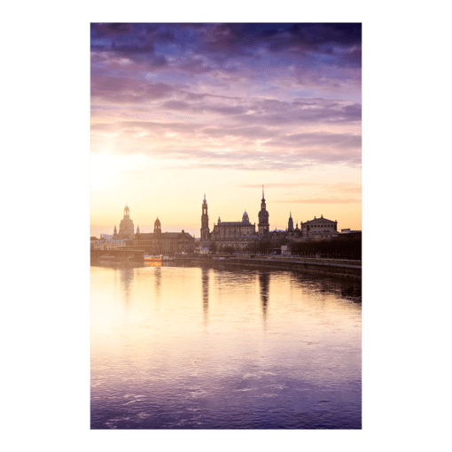 Acryl Board (00361) Dresden Skyline zum Sonnenaufgang