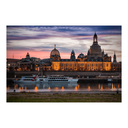 Acryl Board (00369) Dresden am Abend
