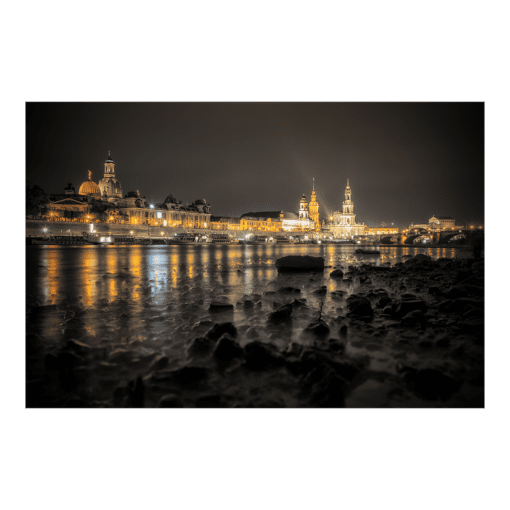 Acryl Board (00373) Dresden Skyline bei Nacht