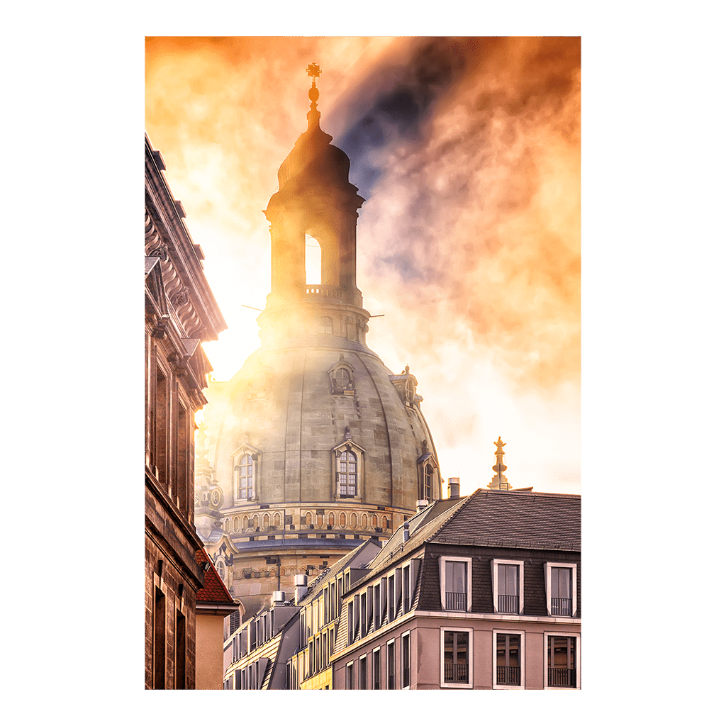 Acryl Board (00380) Frauenkirche im Nebel