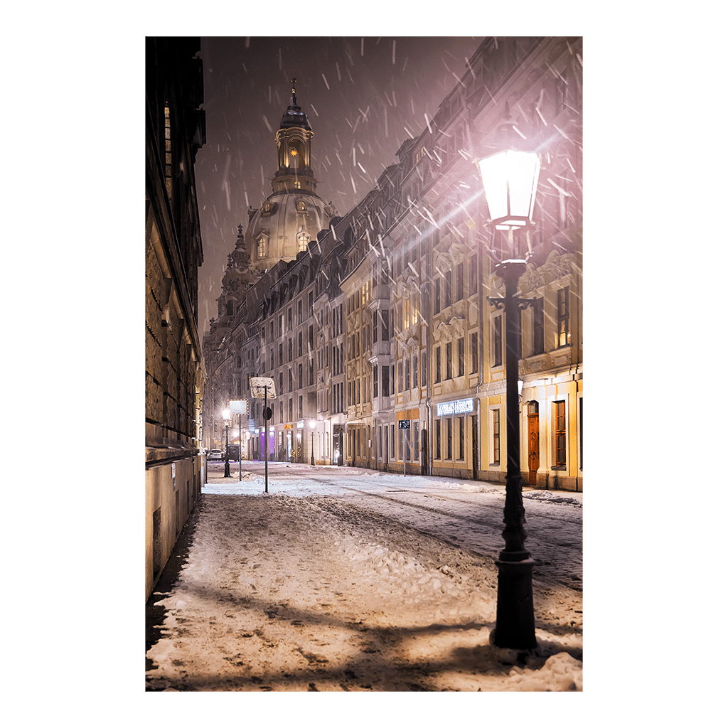Acryl Board (00394) Rampische Straße im Winter