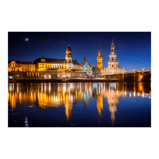 Acryl Board (00459) Hofkirche zur Blauen Stunde