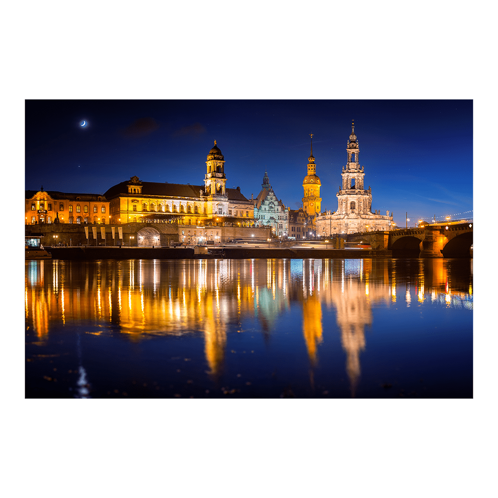 Alu-Dibond (00459) Hofkirche zur Blauen Stunde