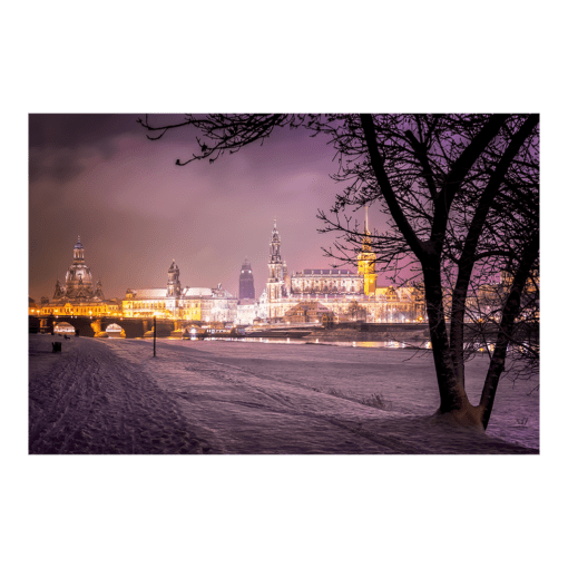 Acryl Board (00484) Dresden Skyline im Winter