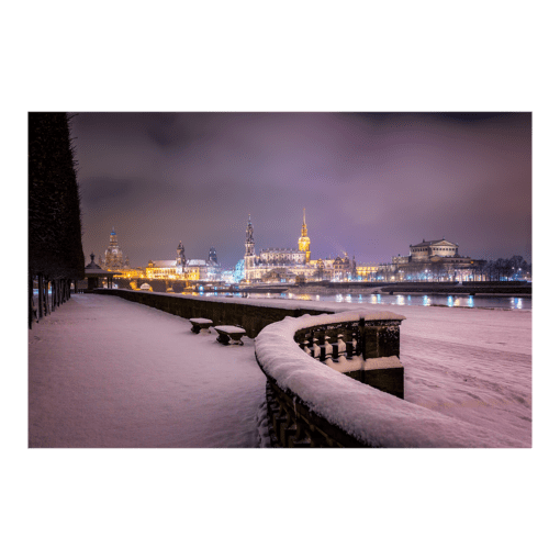 Acryl Board (00487) Dresden Skyline im Winter