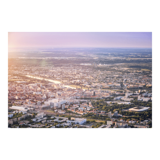 Poster (00522) Dresden aus der Luft