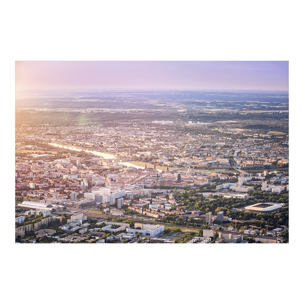 Fotoabzug (00522) Dresden aus der Luft