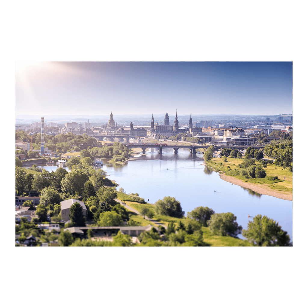 Acryl Board (00530) Dresden aus dem Heißluftballon