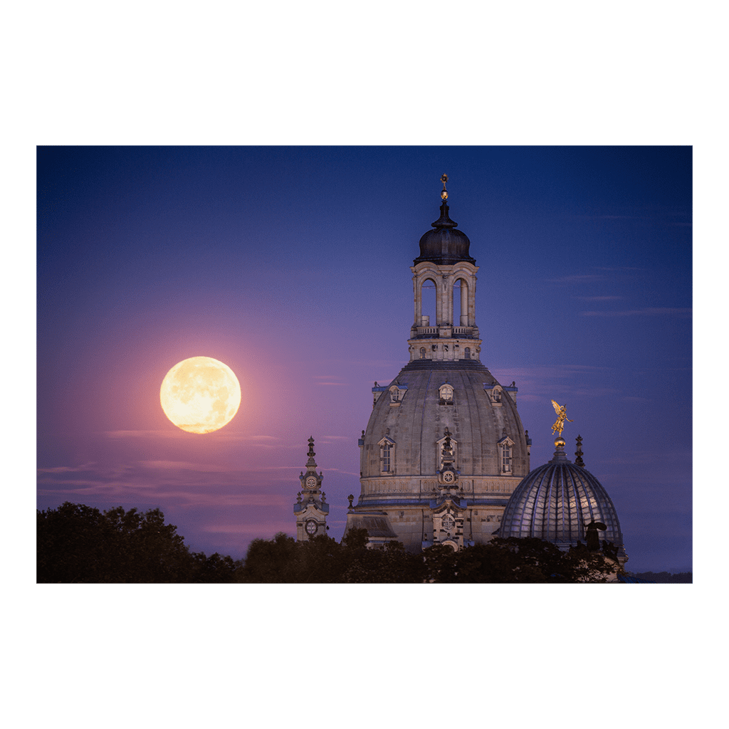 Acryl Board (00543) Frauenkirche mit Vollmond