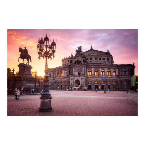 Poster (00550) Semperoper im Abendrot