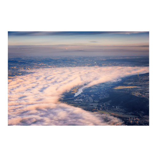 Poster (00551) Nebel im Elbtal Luftbild