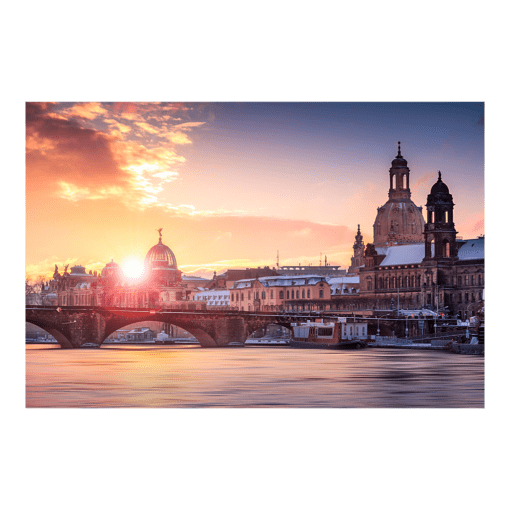 Acryl Board (00585) Dresden Sonnenaufgang