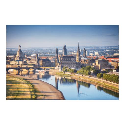 Acryl Board (00688) Dresden Skyline aus der Luft
