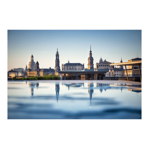 Acryl Board (00703) Dresden Skyline Spiegelung
