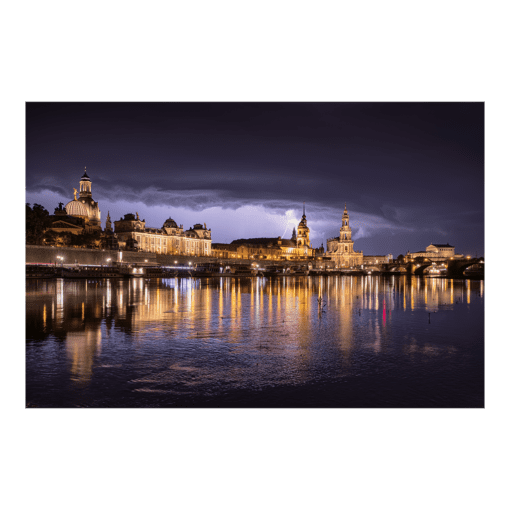 Acryl Board (00705) Dresden Skyline Gewitter