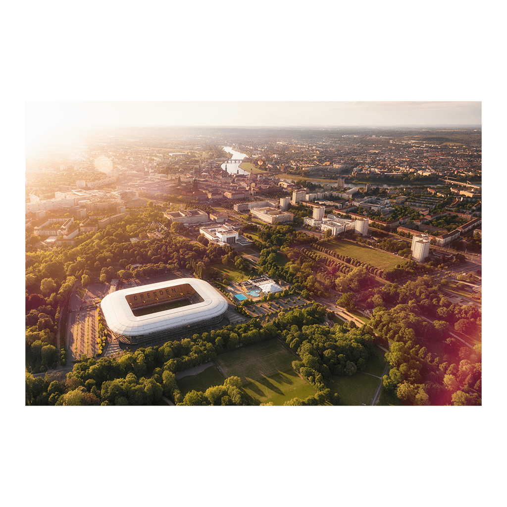 Fotoabzug (00715) Dynamo Stadion Luftbild