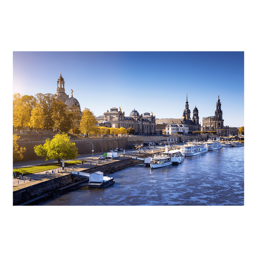 Alu-Dibond (00746) Dresden Skyline im Herbst
