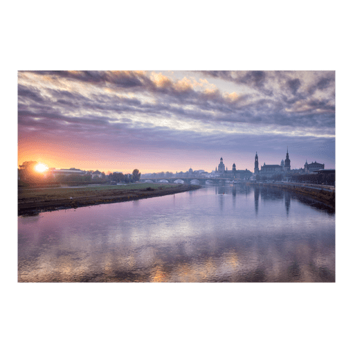 Alu-Dibond (00750) Dresden Skyline am Morgen