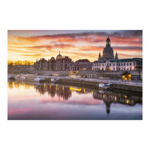 Alu-Dibond (00766) Dresden zum Sonnenaufgang