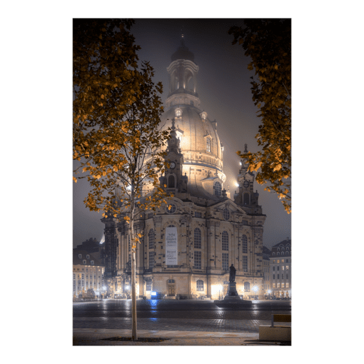 Poster (00774) Frauenkirche im Nebel