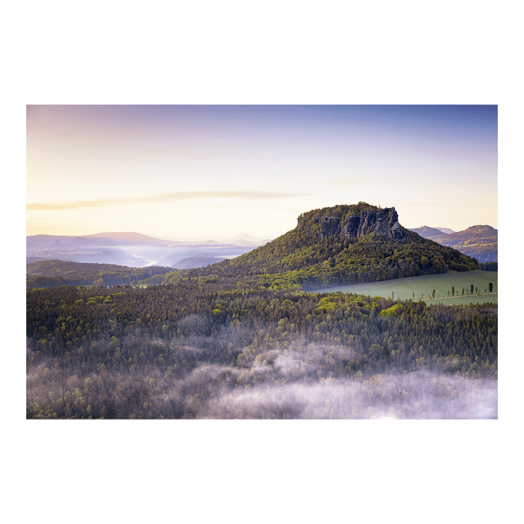 Poster (00798) Lilienstein am Morgen