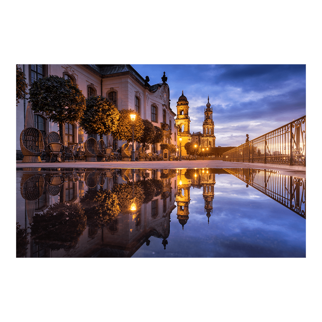 Poster (00800) Brühlsche Terrasse mit Spiegelung | ddpix.de