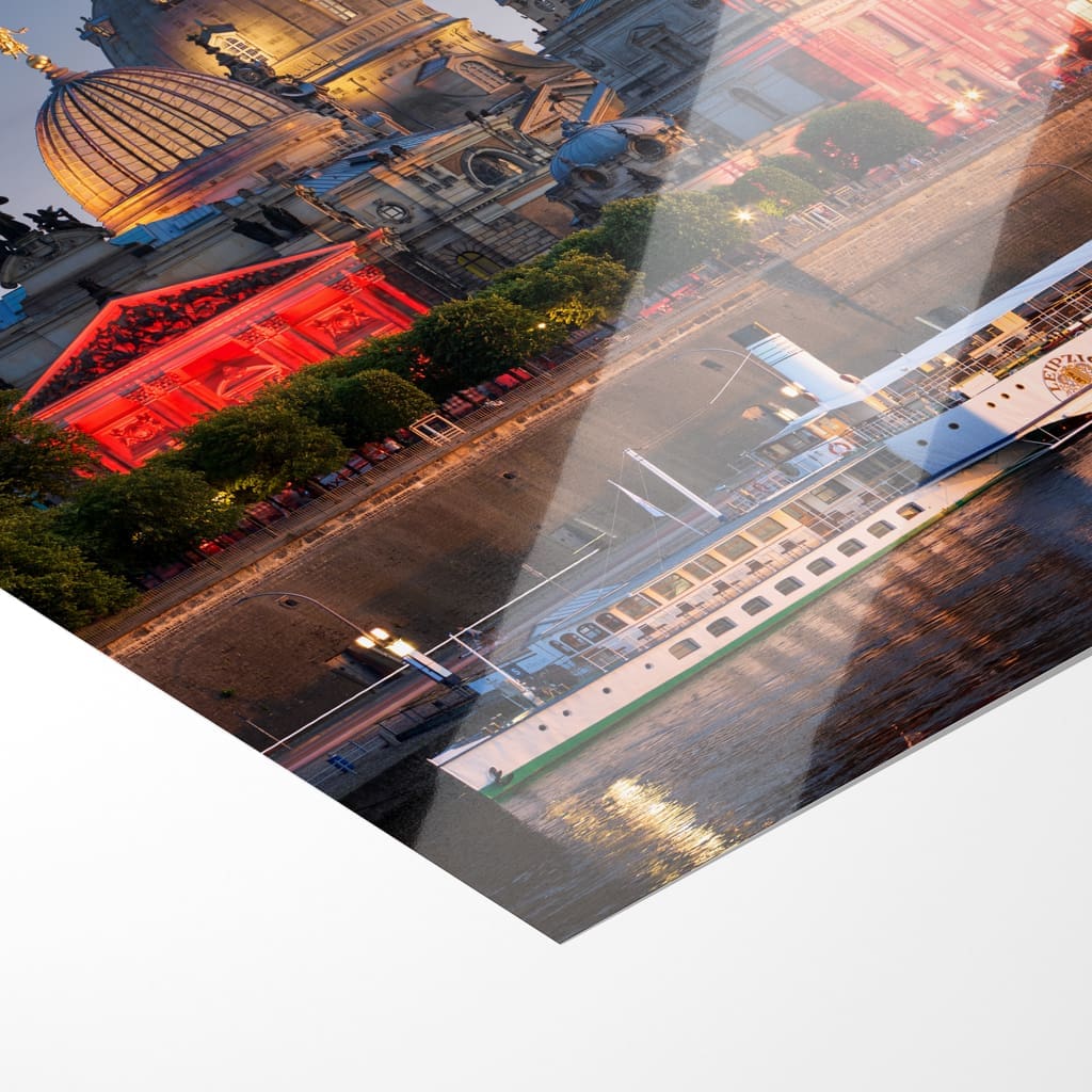 Poster (00812) Dresden Skyline in Rot – Bild 2