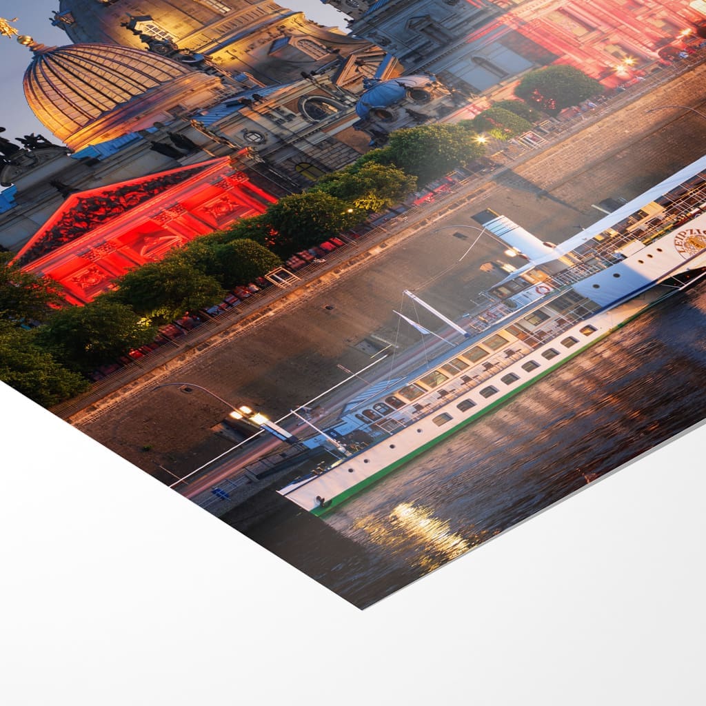 Poster (00812) Dresden Skyline in Rot – Bild 3