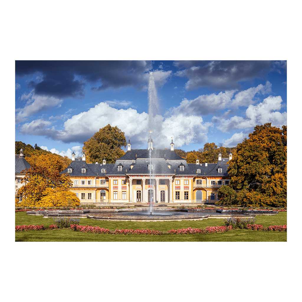 Leinwand (00877) Schloss Pillnitz im Herbst