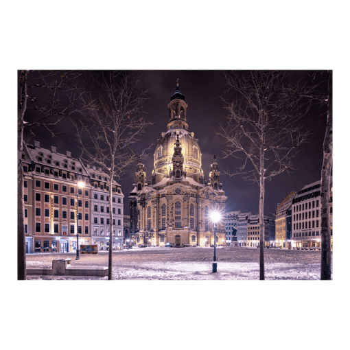 Leinwand (00901) Frauenkirche im Schnee