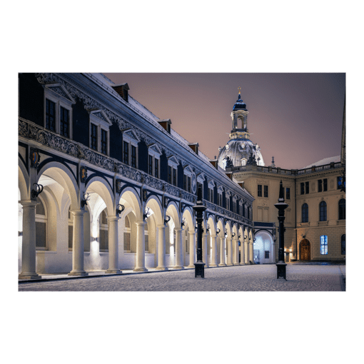 Leinwand (00903) Dresdner Stallhof im Winter