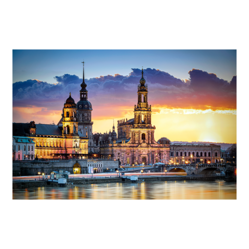 Acryl Board (00909) Hofkirche Dresden am Abend