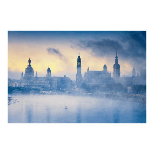 Acryl Board (00918) Dresden Skyline im Nebel