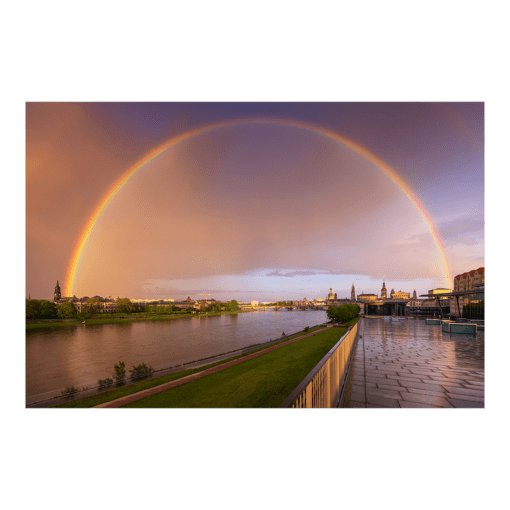 Poster (00931) Regenbogen über Dresden