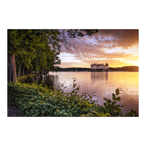 Poster (00957) Schloss Moritzburg am Abend