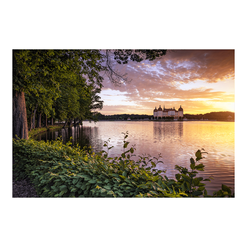 Leinwand (00957) Schloss Moritzburg am Abend