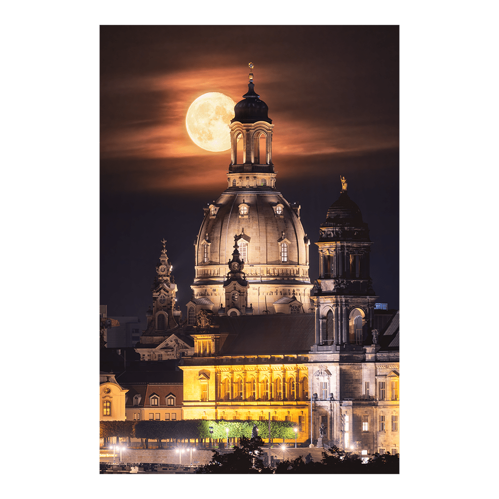 Leinwand (00962) Vollmond hinter Frauenkirche